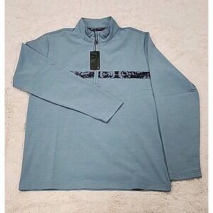 Travis Mathew NWT Swell Season 1/4 Zip Golf Pullover Mens S Lt. Blue Long-sleeve